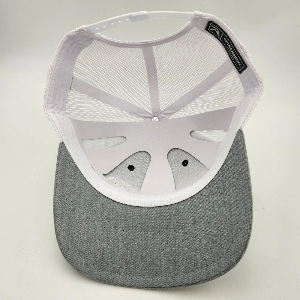 Richardson 112 Trucker Hat Black Grey WSF Farms Rooster Logo Snapback Cap
